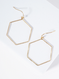 wire hexagon drop earrings