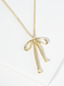 gold dipped ribbon bow necklace