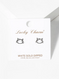 rhodium delicate cat stud earrings