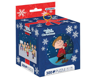 charlie brown christmas 300 piece puzzle in tin globe