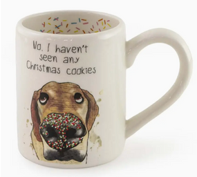 christmas cookies dog mug