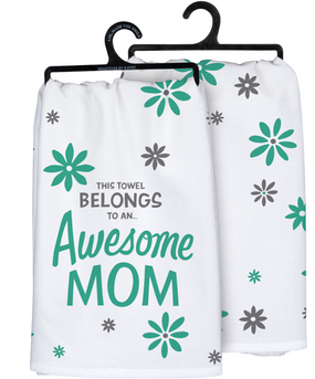 awesome mom dish towel