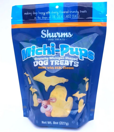 michi-pups crunchy michigan shaped dog treats