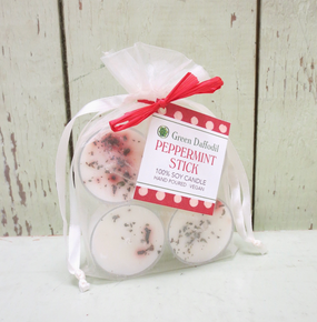 peppermint stick tealight set