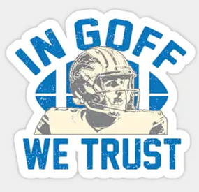 in goff we trust sticker