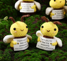 emotional support crochet bee