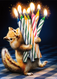 chipmunk birthday candles birthday card