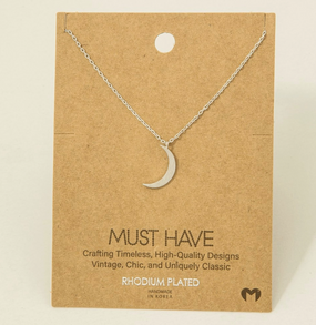moon crescent pendant necklace