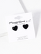 crystal pave dainty heart earrings black