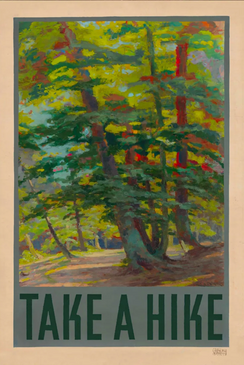 take a hike 12x18 poster print