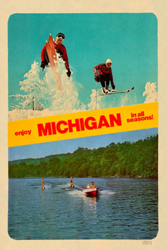 enjoy michigan in all seasons 12x18 poster print