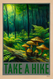 take a hike mushrooms 12x18 poster print