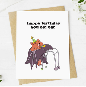you old bat birthday card