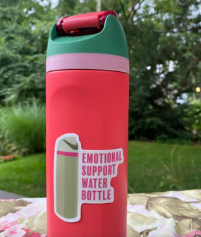 emo support water bottle sticker