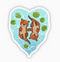 holding hands otter sticker