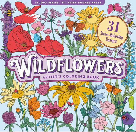 wildflower adult coloring book