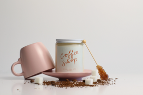 coffee shop poured candle