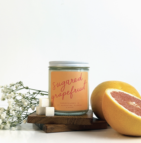 sugared grapefruit poured candle