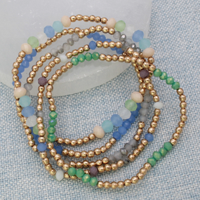 ocean hues bead bracelet set