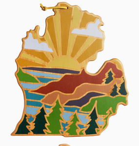 michigan artwork cutting board