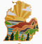 michigan artwork cutting board