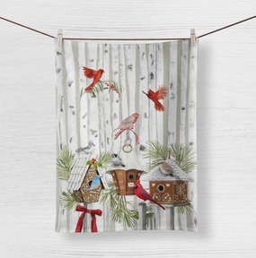 ginger bird tea towel