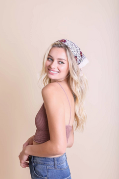 orchid floral print bandana