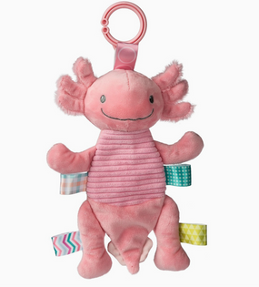 taggies izzy axolotl crinkie pink