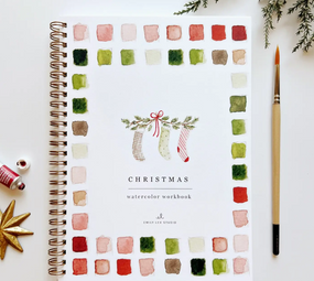 christmas watercolor workbook