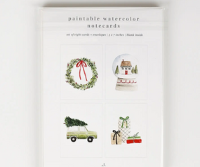 christmas cheer paintable notecards