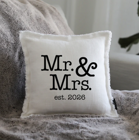 mr. & mrs. est. 2026 pillow