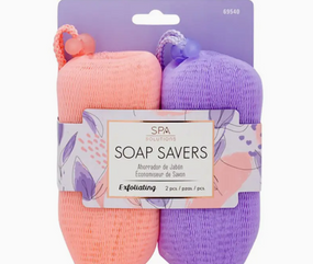 peach and lavender soap saver set