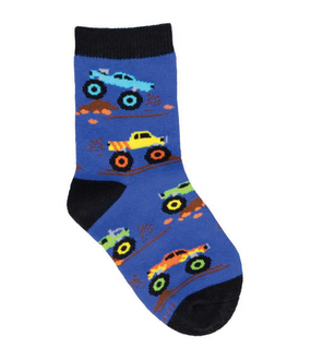 monster trucks socks child age 4-7