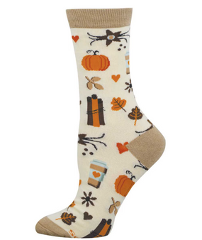 pumpkin spice womens bamboo socks
