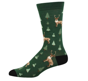 deer trees mens bamboo socks