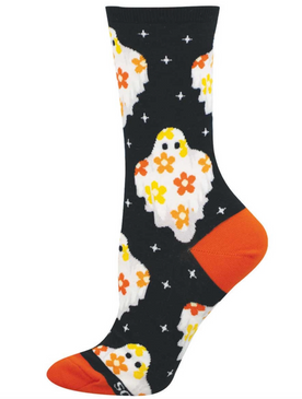flower ghosts womens socks