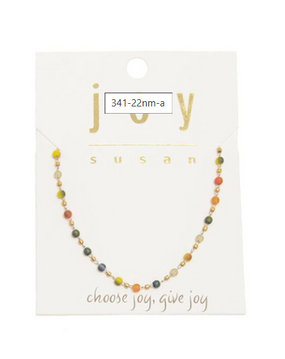 matte glass beads necklace