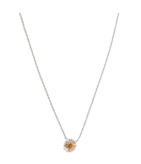silver daisy necklace