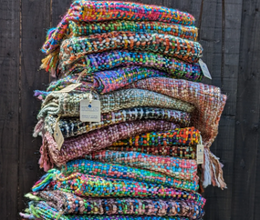 chunky tweed scarf 