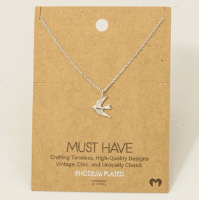 flying bird pendant necklace