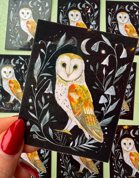 barn owl cut sticker