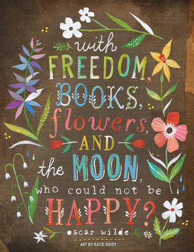 flowers and moon print 8 x 10