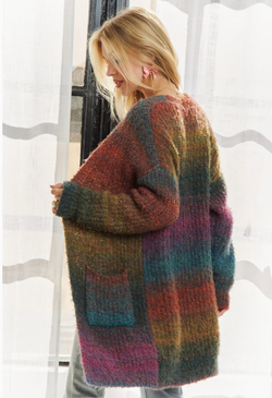 multi color ombre cardigan