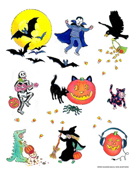 trick or treat flour sack towel