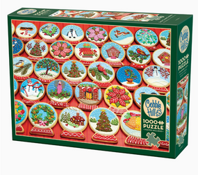 snow globe cookies puzzle 1000 pieces