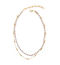 gold beaded 2 row necklace