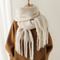 mohair tassel scarf