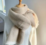 plaid faux cashmere scarf