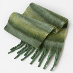 striped fluffy scarf