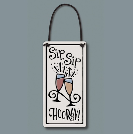 sip sip hooray wine tag